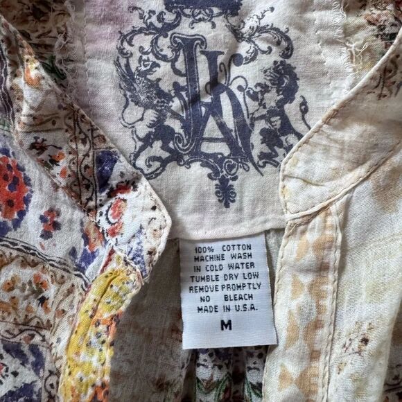 Floral Relaxed Buttoned Blouse with Mandarin Collar - Picture 7 of 15